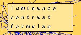 luminance contrast formulae